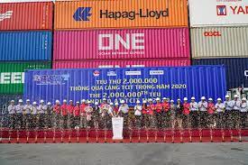 CẢNG TÂN CẢNG CÁI MÉP TCIT ĐÓN TEU THỨ 2 TRIỆU THÔNG QUA NĂM 2020